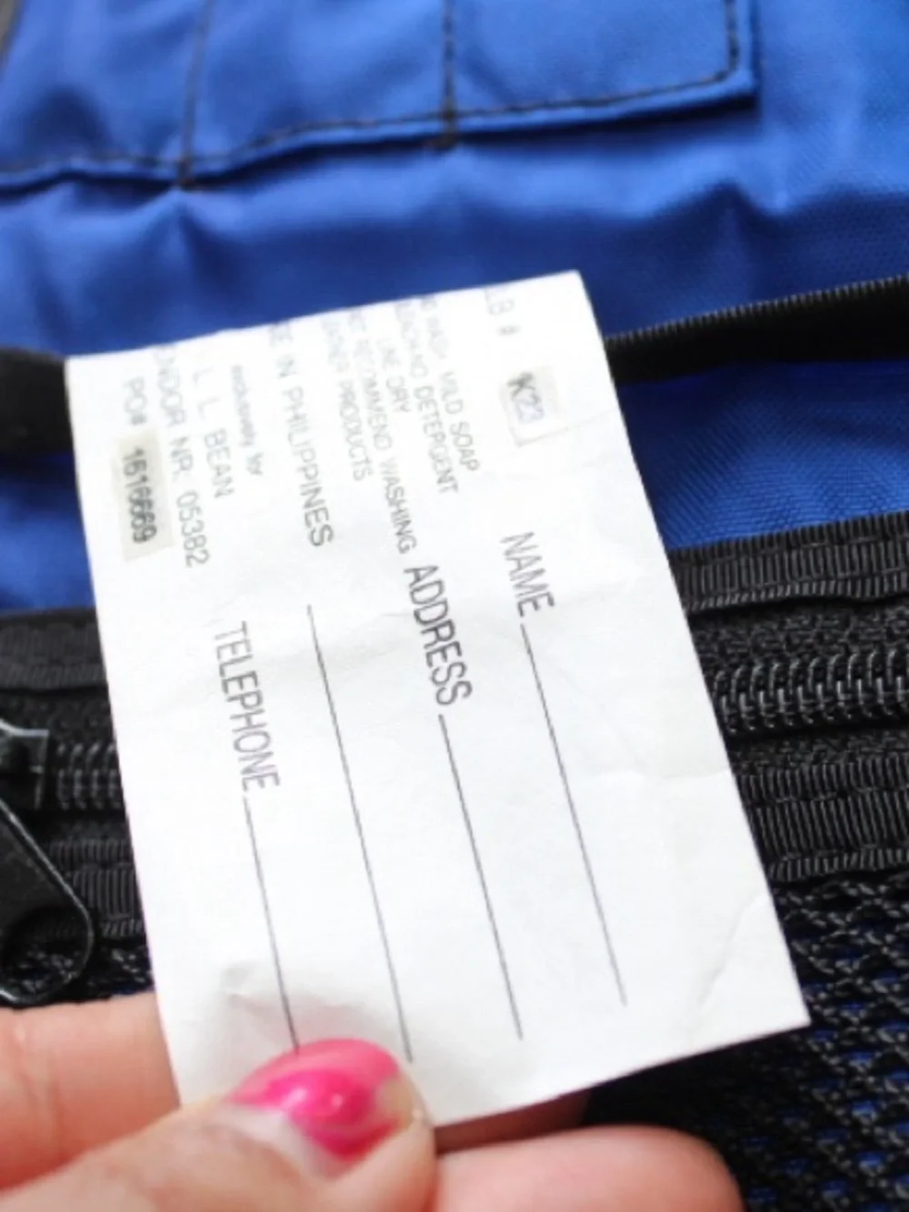 L.L. Bean foldable toiletries bag
